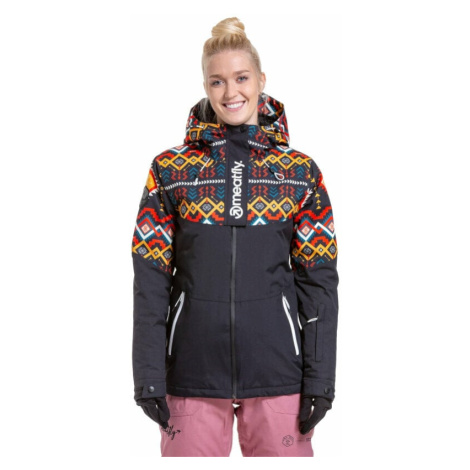 Meatfly Kirsten Womens SNB and Ski Jacket Black Lyžiarska bunda