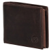 Hide & stitches Japura kožená peňaženka v krabičke - tmavo hnedá