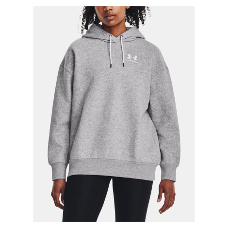 Sivá mikina Under Armour Essential Flc OS Hoodie