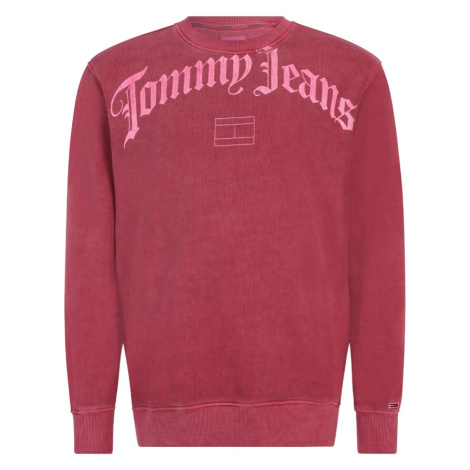 Tommy Jeans Plus Mikina  ružová / vínovo červená