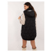 Black quilted women's vest with pockets