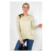 Sweater with front pockets beige