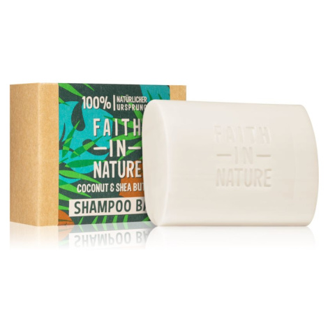 Faith In Nature Coconut & Shea Butter organický tuhý šampón dodávajúci hydratáciu a lesk