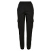 Women's Cargo Sweat High Waisted Trousers - Black