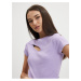 Svetlo fialové dámske tričko s prestrihom Tom Tailor Denim