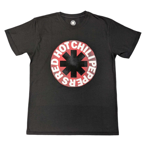 Red hot chili peppers tričko Red Circle Asterisk Šedá