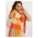 Orange and yellow thick winter scarf