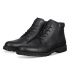Vasky Hillside Waterproof Dark - Pánske kožené členkové topánky čierne, ručná výroba jesenné / z