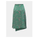 Zelená vzorovaná zavinovacia sukňa Miss Selfridge
