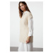 Trendyol Beige Openwork/Hole Knitwear Sweater