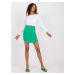 Green miniskirt RUE PARIS with high waist