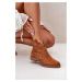 Dámske členkové topánky Acorn Flat Heeled Camel S.Barski 37