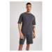 Defacto Fit Oversize Fit Crew Neck Printed T-Shirt