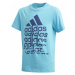 adidas YB BADGE OF SPORTS TEE Chlapčenské tričko, tyrkysová, veľkosť