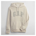 Mikina GAP Logo Pullover Hoodie Unbleached White