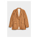 SAKO GANT REG MONOGRAM STRIPED BLAZER hnedá