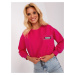 FUCHSIOVÁ CROP TOP MIKINA RV-BZ-8156.85-FUCHSIA