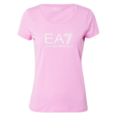 EA7 Emporio Armani Tričko  ružová / biela