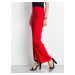 Červené rozšírené nohavice s vysokým pásom