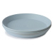 Mushie Round Dinnerware Plates tanier Powder Blue