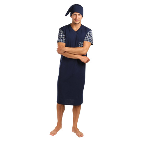 Men's nightgown Foltýn dark blue