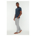 Trendyol Gray Men's Knitted Pajamas Set