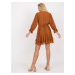 Karamelové volánikové šaty Winona -TW-SK-BI-0761.92-brown