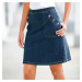 Blancheporte Džínsová sukňa s gombíkovými vreckami denim