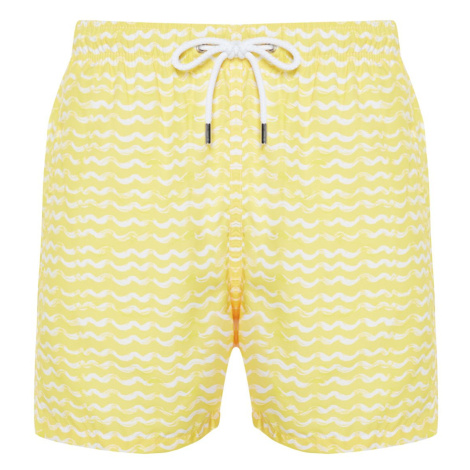 Trendyol Yellow Standard Size Geometric Print Swim Shorts