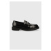 Kožené mokasíny Vagabond Shoemakers Alex W dámske, čierna farba, na plochom podpätku