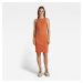 G-STAR Šaty - Engineered rib tank dress oranžové