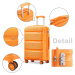 Oranžový prémiový plastový kufor s TSA zámkom &quot;Majesty&quot; - veľ. M, L, XL