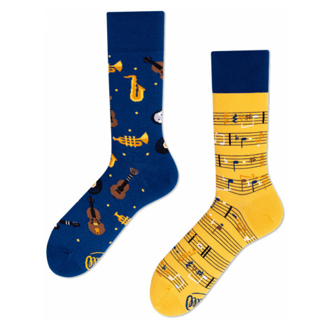 Pánske ponožky music notes žltá 43-46