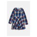 ŠATY GANT CHECKED FLANELL DRESS BOLD BLUE