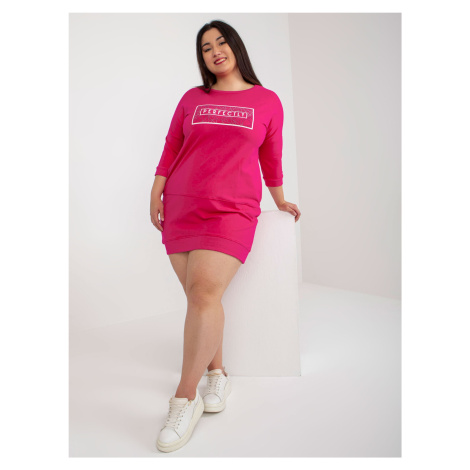 Tracksuit fuchsia size plus with pockets