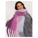 Dark purple and blue winter scarf ombre