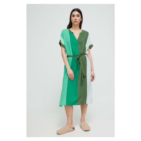 Plážové šaty Dkny dámske, zelená farba
