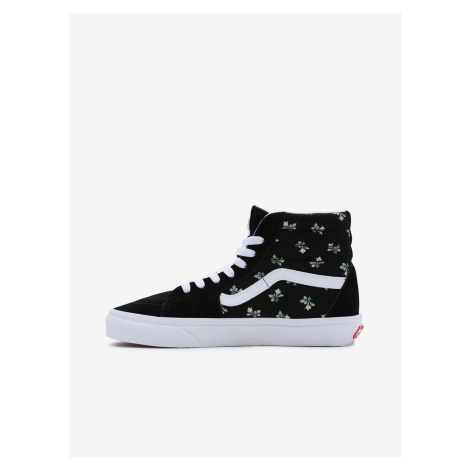 Vans Black Womens Floral Ankle Sneakers with Suede Details V - Women