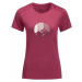 Jack Wolfskin Crosstrail Graphic T W Sangria Red One Size Tričko