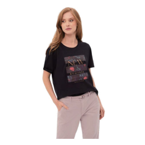 Dámske tričko s krátkym rukávom VOLCANO ROMANCE-600-NAVY