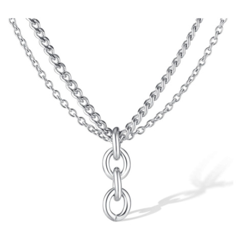 Set dvoch náhrdelníkov z chirurgickej ocele Vegard Strieborný