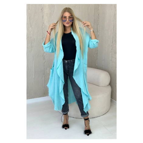 Mint linen coat