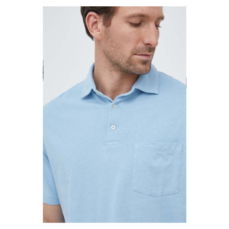 Polo tričko s prímesou ľanu Polo Ralph Lauren jednofarebné