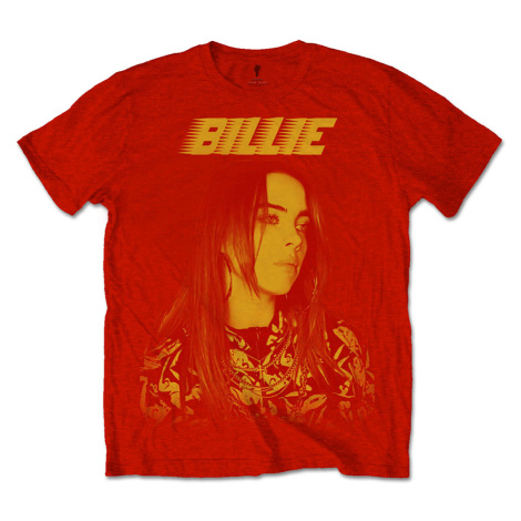 Billie Eilish tričko Racer Logo Jumbo Červená