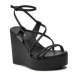 Calvin Klein Sandále Wedge Sandal 70 Lth HW0HW01952 Čierna