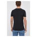 Bavlnené tričko Gant čierna farba, jednofarebné