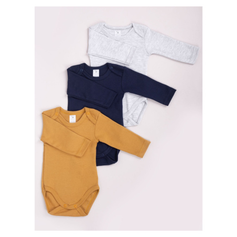 Yoclub Kids's Long Sleeve Bodysuits 3-Pack BOD-0201C-003D