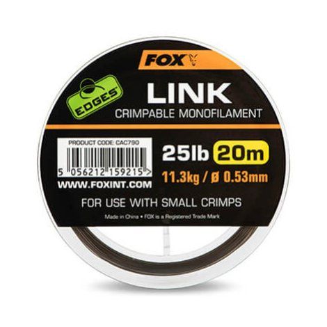 FOX Edges Link Monofilament Trans Khaki priemer 0,64 mm, nosnosť 35 lb