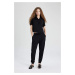 DEFACTO Jogger Pocket Normal Waist Ankle Length Viscose Trousers