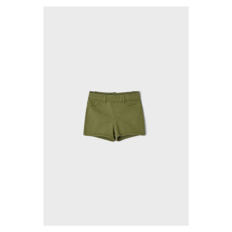 Detské krátke nohavice Mayoral zelená farba, jednofarebné,
